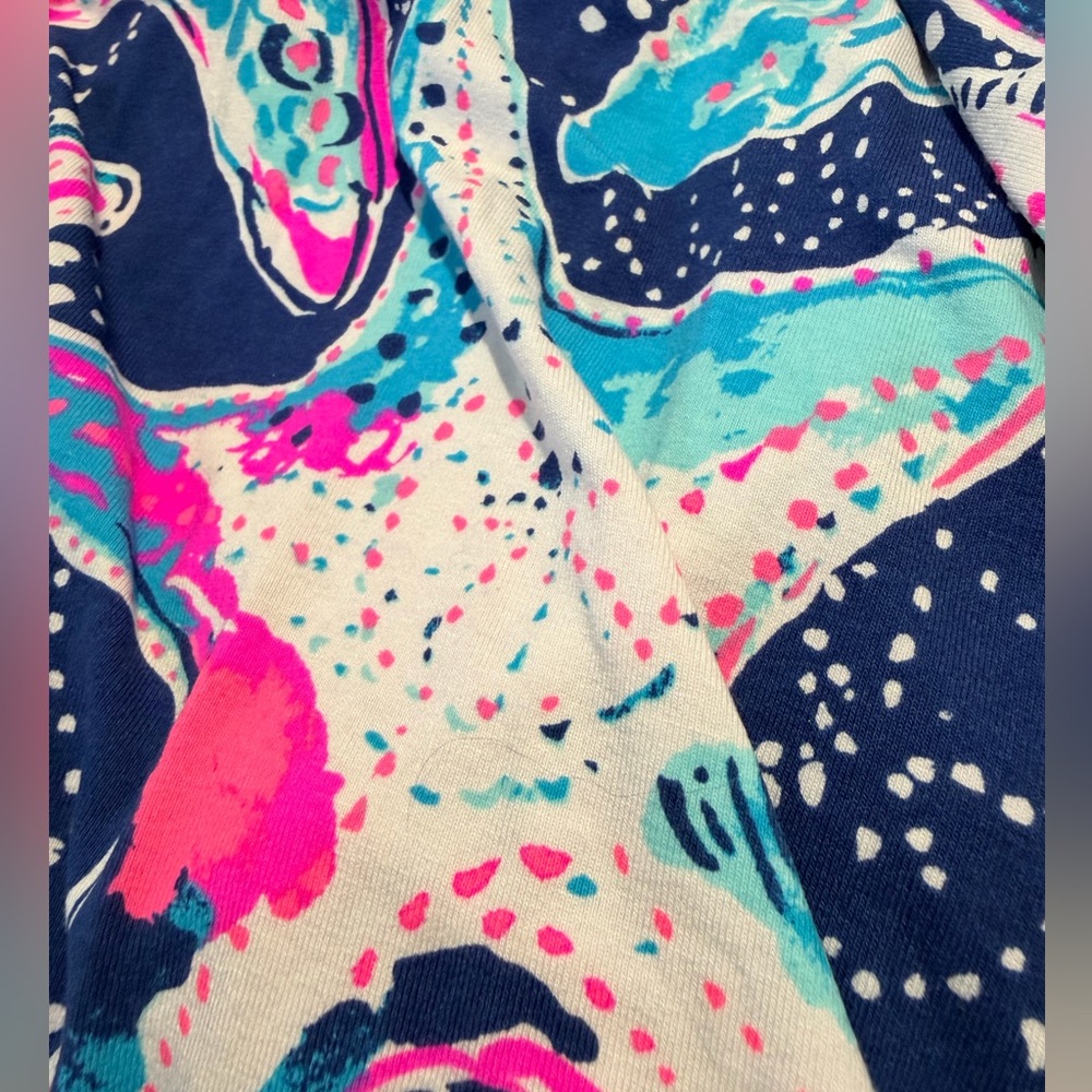 LILLY PULITZER MADILYN TIE WAIST STARFISH Shorts ROMPER Size Small - Picture 4 of 10